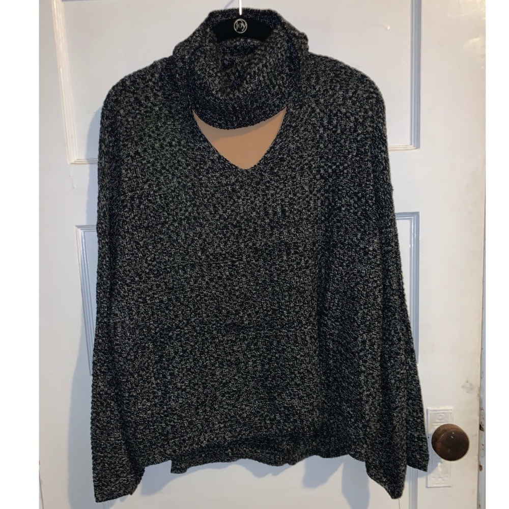 Turtleneck Cutout Sweater